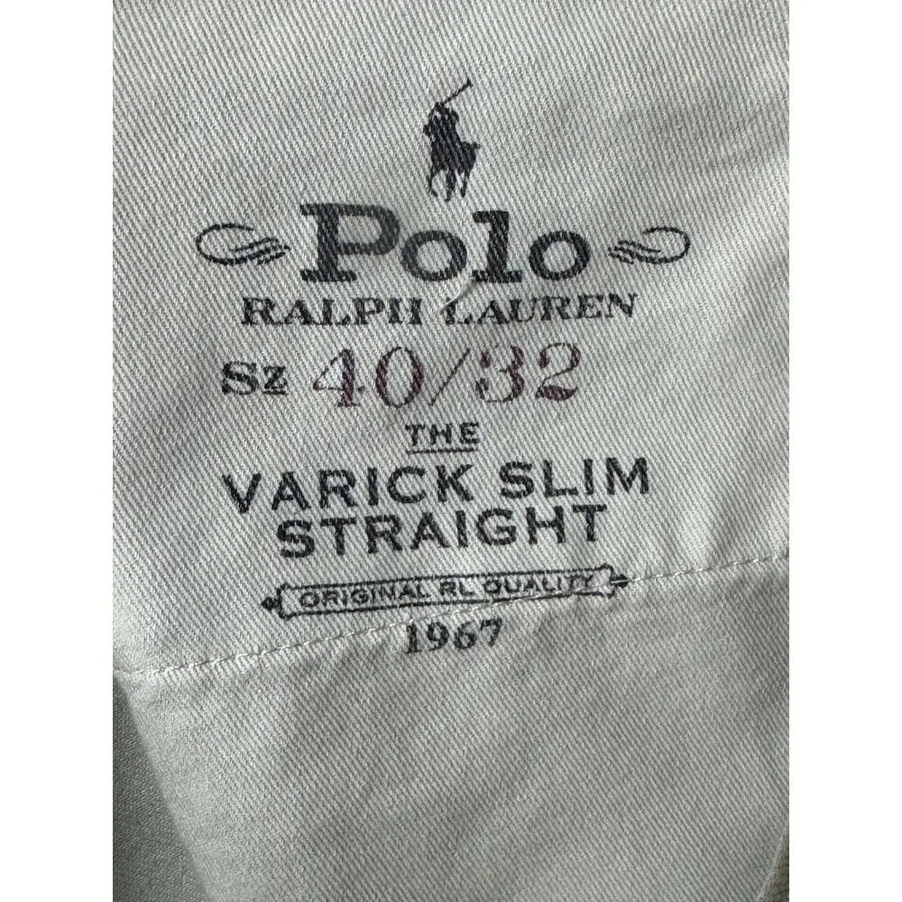 Polo Ralph Lauren Men's The Varick Slim Straight Leg Beige Jeans - Size 40x31.5*
